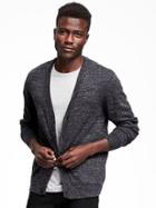 Old Navy Button Front V Neck Cardigan For Men - Navy Heather