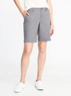 Old Navy Womens Mid-rise Everyday Twill Shorts For Women (9) Blank Slate Size 0