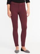 Old Navy Mid Rise Built In Sculpt Ponte Knit Pixie Ankle Pants For Women - Wine Country
