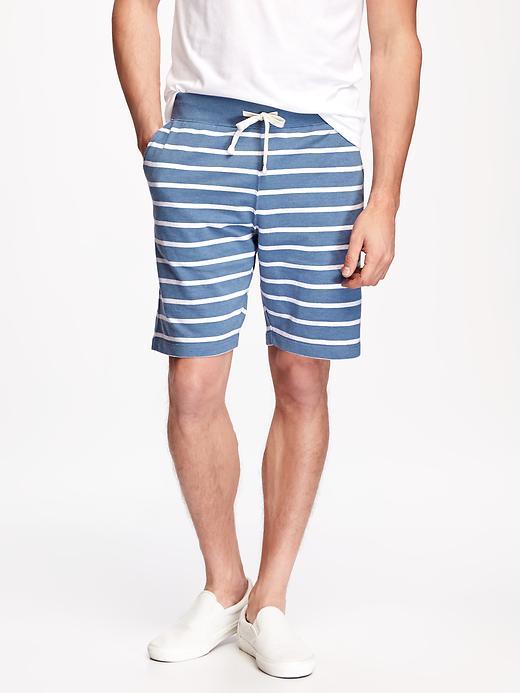 Old Navy Striped French Terry Shorts For Men - Blue Stripe