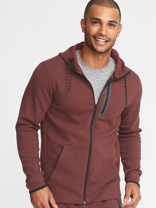 Old Navy Mens Dynamic Fleece 4-way-stretch Zip Hoodie For Men Reddy Or Not Size S