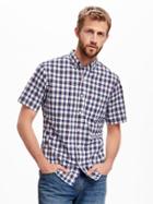 Old Navy Classic Slim Fit Dobby Shirt For Men - Clownfish
