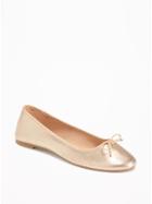 Old Navy Classic Ballet Flat For Women - Light Gold Rush