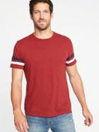 Old Navy Mens Sleeve-stripe Football Tee For Men Saucy Red Size Xxxl