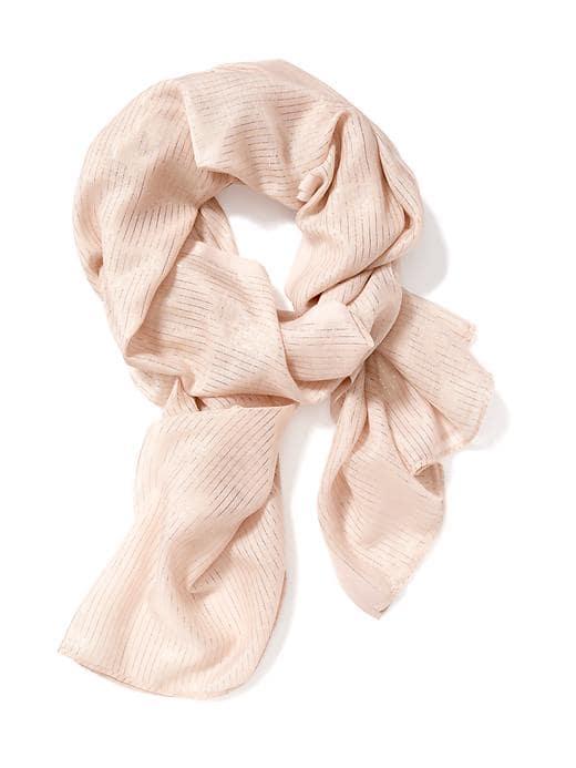 Old Navy Gauze Metallic Stripe Scarf For Women - Blush