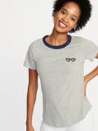 Everywear Embroidered-graphic Tee For Women