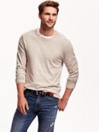 Old Navy Mens Crew Neck Sweater Size L - Heather Oatmeal