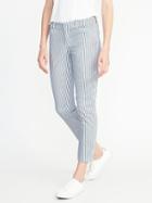 Old Navy Womens Mid-rise Pixie Chinos For Women Railroad Stripe Size 16