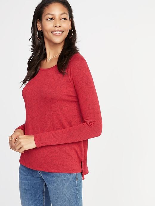 Old Navy Womens Loose Luxe Soft-spun Tee For Women Vermilion Red Size Xxl