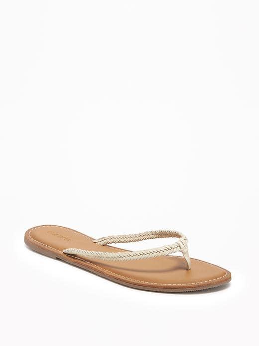 Old Navy Braided Capri Sandals For Women - Bone