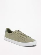 Old Navy Womens Sueded Classic Sneakers For Women Light Olive Green Size 5