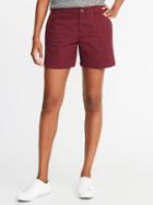 Old Navy Womens Mid-rise Everyday Shorts For Women - 5 Inch Inseam Wine Purple - 5 Inch Inseam Wine Purple Size 20