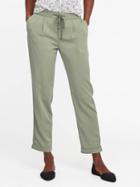 Old Navy Mid Rise Pleated Soft Pants For Women - Money Maker