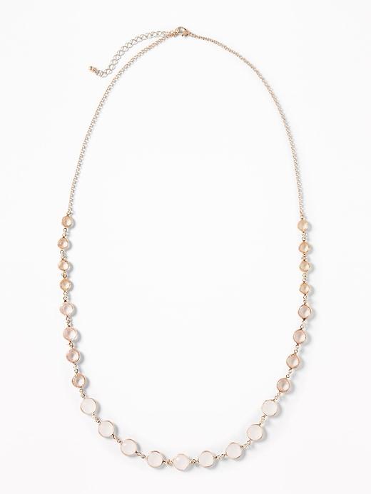 Old Navy Womens Crystal Chain Necklace For Women Pink Multi Size One Size
