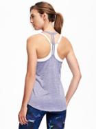 Old Navy Go Dry Performance Strappy Tank For Women - Violet Eyes