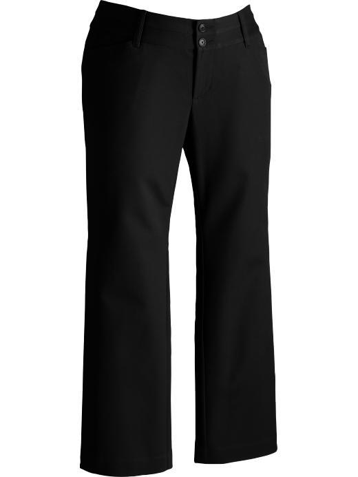 Old Navy Womens Plus Essential Double Weave Trousers - Black