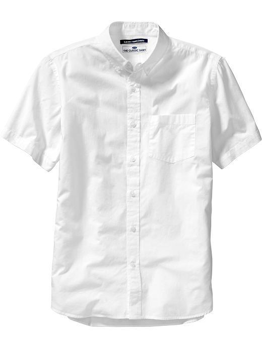 Mens Classic Slim Fit Shirts Size Xxl Big - Bright White