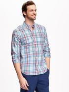 Old Navy Regular Fit Classic Plaid Shirt For Men - Flurry Up