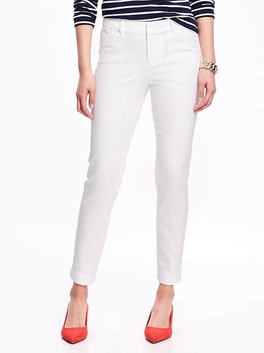 Old Navy Mid Rise Pixie Ankle Pants For Women - Bright White