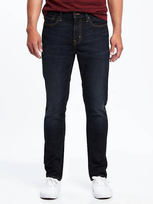 Old Navy Slim Tough Max Built In Flex Jeans For Men - Dark Wash