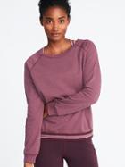 Old Navy Womens Relaxed Exposed-elastic French-terry Sweatshirt For Women Bust A Mauve Size L