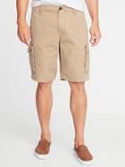 Old Navy Mens Straight Lived-in Built-in Flex Cargo Shorts For Men - 10 Inch Inseam Basswood Brown - 10 Inch Inseam Basswood Brown Size 36w