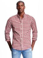 Old Navy Slim Fit Oxford Stretch Shirt For Men - Stone Fruit