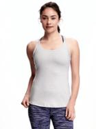 Old Navy Go Dry Criss Cross Tank For Women - Cloud Cover