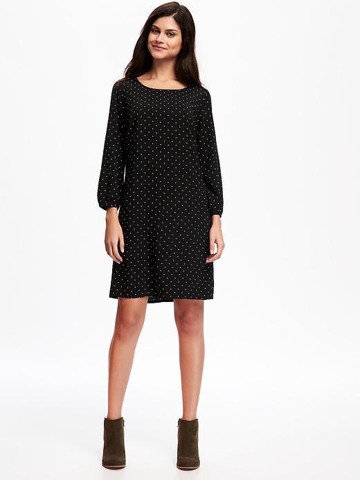 Old Navy Printed Shift Dress For Women - Black Dots