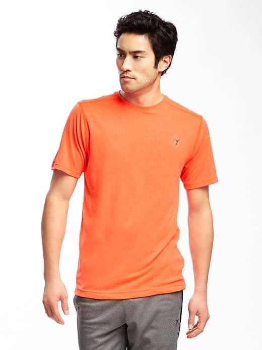 Old Navy Go Dry Regular Fit Training Tee For Men - Bright Orange