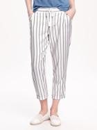Old Navy Lightweight Tapered Crop Pant For Women - Blue/white Stripe