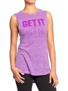Old Navy Womens Active Graphic Muscle Tees - Opulent Iris