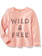 Old Navy Long Sleeve Graphic Tee Size 12-18 M - Wild