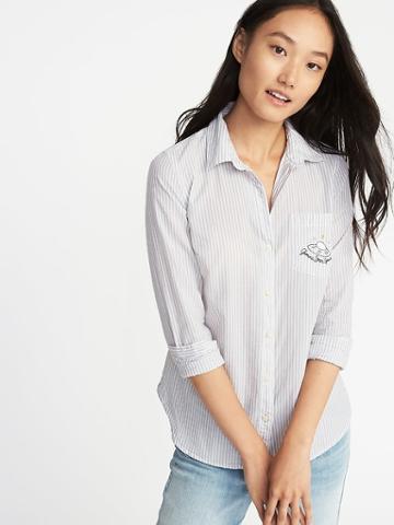 Old Navy Womens Relaxed Classic Shirt For Women Gimme Some Space Size Xl