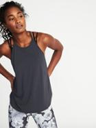 Old Navy Womens High-neck Racerback Performance Tank For Women Black Size L