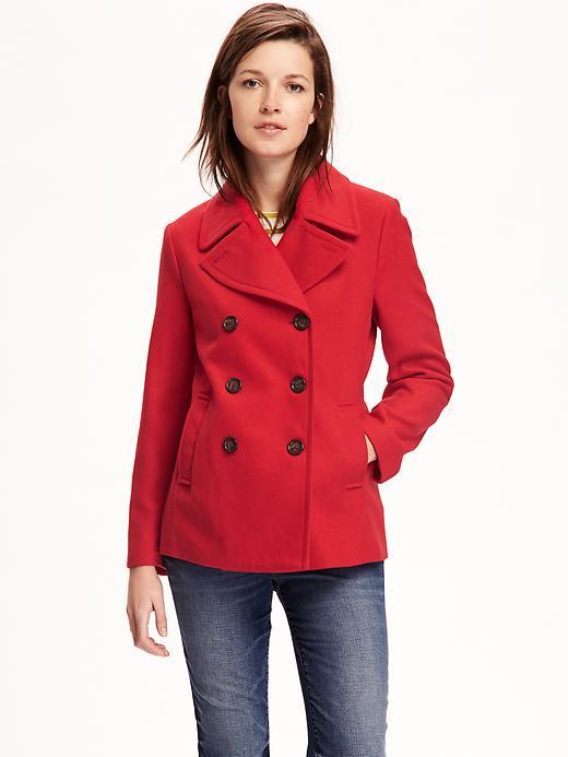 Old Navy Wool Blend Peacoat For Women - Apple Of My Eye