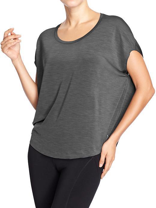 Old Navy Womens Active Cap Sleeve Tricot Tops - Carbon