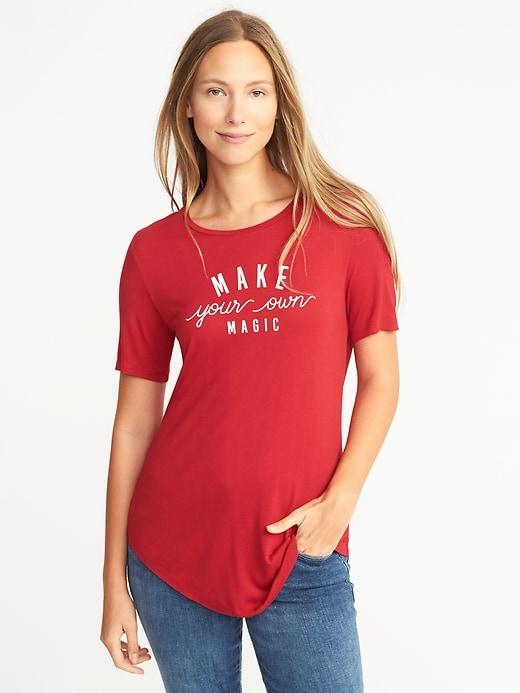 Old Navy Womens Relaxed Graphic Tee For Women Make Your Own Magic Size L