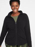 Old Navy Womens Micro Performance Fleece Plus-size Zip Jacket Blackjack Size 1x