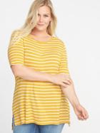 Old Navy Womens Plus-size Everywear Striped Tunic Lime Stripe Size 2x