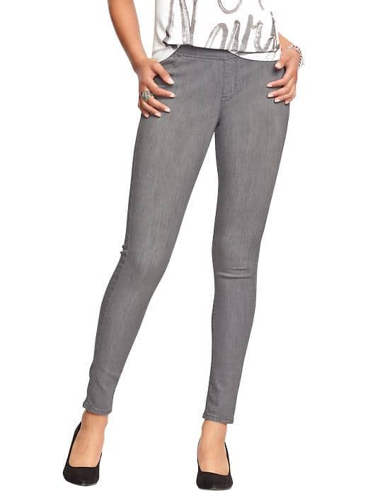 Old Navy Womens Pull On Gray Jeggings - Granulite