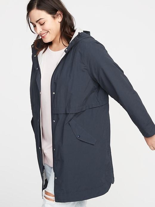 Hooded Plus-size Anorak