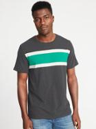 Old Navy Mens Soft-washed Perfect-fit Crew-neck Tee For Men Dark Heathered Gray Size S