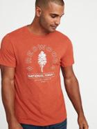 Old Navy Mens Graphic Soft-washed Tee For Men Redwood National Forest Size Xxxl