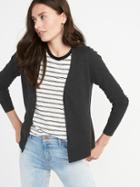 Old Navy Womens V-neck Button-front Cardi For Women Charcoal Size M