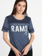 Old Navy Womens Nfl Team Sleeve-stripe Tee For Women Rams Size L