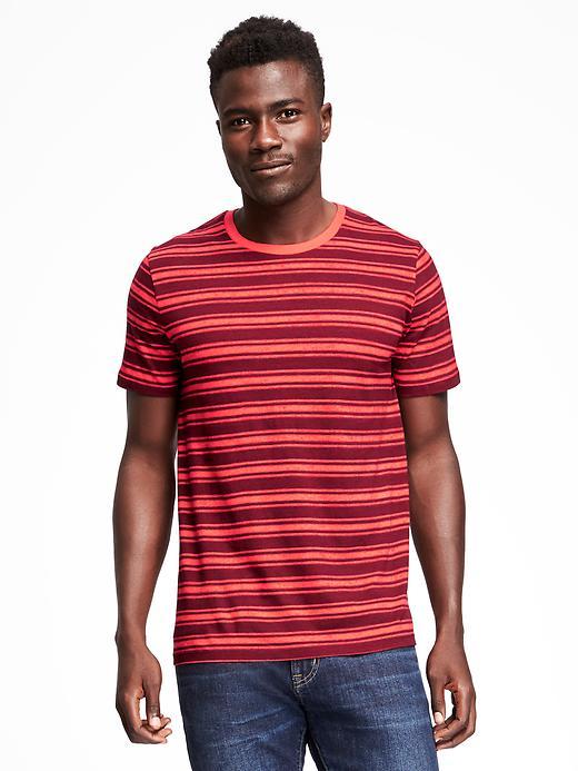 Old Navy Soft Washed Striped Crew Neck Tee For Men - Marion Berry