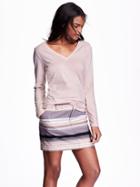 Old Navy Relaxed V Neck Tee Size L Tall - Pink Elephant