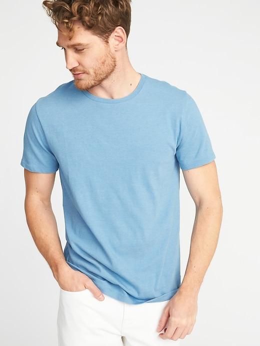 Old Navy Mens Soft-washed Perfect-fit Crew-neck Tee For Men Blue Size M