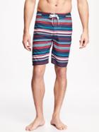 Old Navy Multi Stripe Board Shorts For Men 9 - Aqua Stone